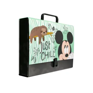 Teczka z szerokim grzbietem na klips Beniamin Mickey Mouse A4 kolor: biała (610271)