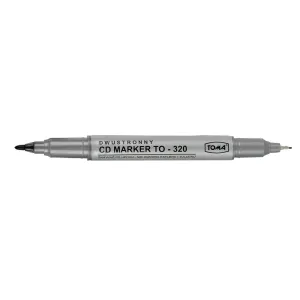 Marker do cd dwustronny wkład czarny 0,5-0,8mm Toma (TO-320 3 2)