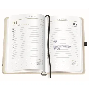 Kalendarz książkowy (terminarz) DZIENNY A5 Interdruk (CHERRY)