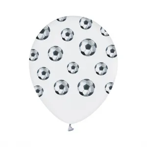 Balon gumowy Godan Piłki nożne 5 szt biały 12cal (136GZ-PIN5)