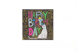 Kartka składana KW KOT NEON kw Henry (5905701485734)