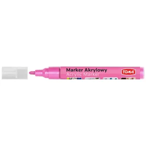 Marker specjalistyczny akrylowy-różowy wkład różany 2,5mm okrągła końcówka Toma (TO-402)