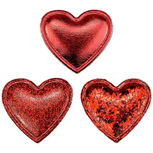 Ozdoba materiałowa Craft-Fun Series samoprzylepna Czerwone serduszka Titanum (BJ25042711)