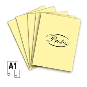 Brystol Protos A1 A1 żółty jasny 160-180g 20k 610mm x 860mm