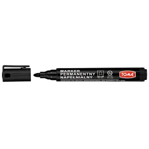 Marker permanentny Toma, czarny 1,5mm okrągła końcówka (TO-222 3 2)