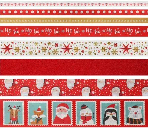 Taśma ozdobna Craft-Fun Series XMAS Washi tape mix Titanum (23RL0103-3)