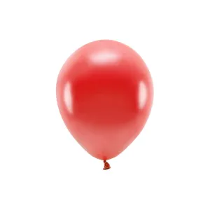 Balon gumowy Metalizowane Eco Balloons czerwony 260mm Partydeco (ECO26M-007)