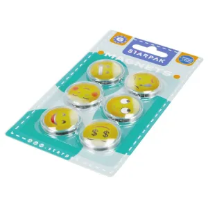 Magnes żółty Starpak (528365) 6 sztuk