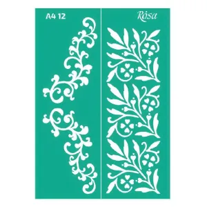 Szablon Ornamenty roślinne Rosa (12)