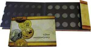 Klaser numizmatyczny Warta ALBUM Z KLAPKĄ - beżowy 250mm x 176mm (112-012)