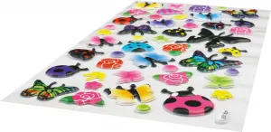 Naklejka (nalepka) Titanum Craft-Fun Series wypukła motyle, biedronki, kwiaty (PPA005)