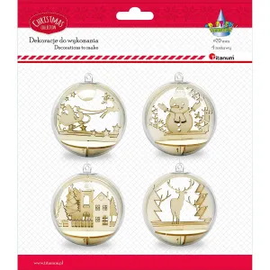 Ozdoba świąteczna Craft-Fun Series do złożenia Bombki akrylowe z widoczkami Titanum (DIY-XM(104))