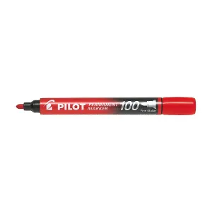 Marker permanentny wkład czerwony okrągła końcówka Pilot (SCA-100-R)