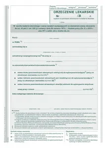 Druk offsetowy Michalczyk i Prokop zaświadczenie lekarskie A5 40k. (851-3)