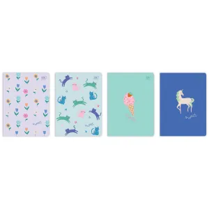 Zeszyt SWEET A5 32k. 70g linia kolor Interdruk