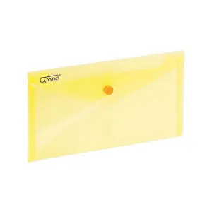 Teczka plastikowa na guzik Grand ZP-046-DL DL kolor: żółty przezroczysty 225mm x 124mm (120-1869)