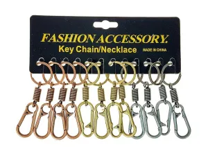 Brelok karabińczyk metalowy, karta 12szt. Adar (614666)