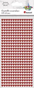 Kryształki Craft-Fun Series serca czerwone Titanum (24BR0201-158)