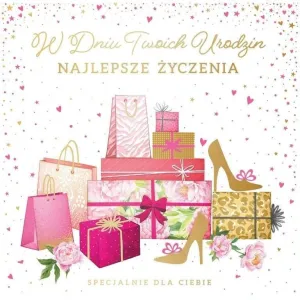 Kartka składana urodziny [mm:] 150x150 Art Nuvo (5902973358674)