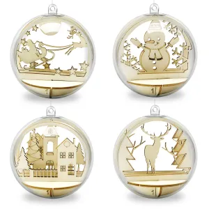 Ozdoba świąteczna Craft-Fun Series do złożenia Bombki akrylowe z widoczkami Titanum (DIY-XM(104))