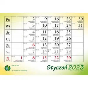 Kalendarz ścienny Piękne krajobrazy Lucrum rodzinny 2023 280mm x 200mm (WL04)