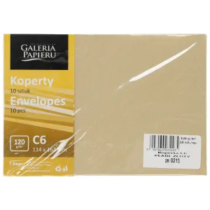 Koperta C6 Millenium złota Galeria Papieru (280215) 10 sztuk