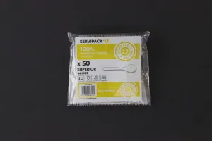 Łyżeczka wielokrotnego użytku transparętna wielkokrotnego uzytku plastikowa 50 szt (nd)