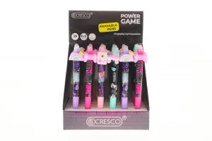 Długopis wymazywalny POWER GAME 5907464221949 wkład niebieski 0,5mm Cresco (450010-P)