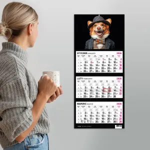 Kalendarz ścienny PIES 310mm x 790mm Press