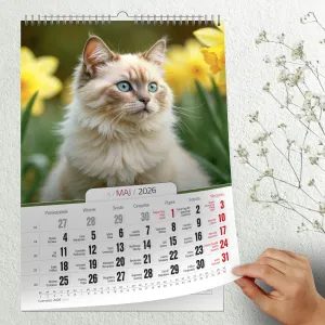 Kalendarz ścienny 16  stron wieloplanszowy A3 Press (KOTY)