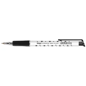 Długopis czarny gwiazdki wkład czarny 0,5mm Toma (TO-069 3 2)