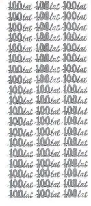 Naklejka (nalepka) Sto lat srebrne Farro (096)