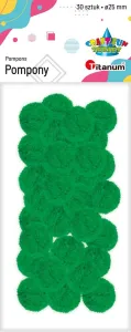 Pompony Craft-Fun Series zielone 30 szt Titanum (352952)