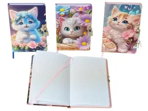 Notes (notatnik) A5 kotki z kłódką krata Adar (588745)
