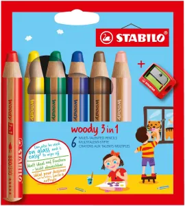 Kredki akwarelowe 6 kol. Stabilo (8806-2)