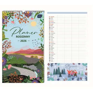Kalendarz ścienny PLANER RODZINNY 250mm x 430mm Interdruk (RAZEM)