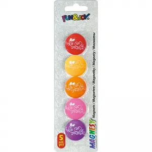 Magnes Fun&Joy Kwiaty okrągły - mix śr. 29mm