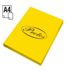 Papier kolorowy Protos A4 - żółty 160g