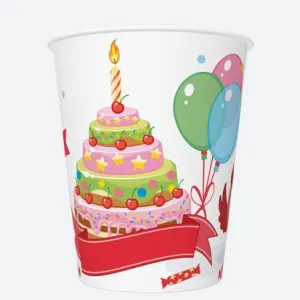 Kubek jednorazowy daisy papier 250ml Pol-mak (01)