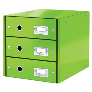 Pojemnik z szufladami Leitz Click & Store zielony 3 szuflad (60480054)