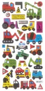 Naklejka (nalepka) Titanum Craft-Fun Series pojazdy budowlane, użytkowe wypukłe (SK-071)