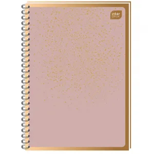 Kołozeszyt (kołobrulion) Interdruk Metalic Satin Gold A6 80k. 70g krata