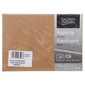 Koperta Galeria Papieru C6 - beżowy 114mm x 162mm (280222)